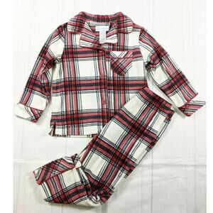 Pajamagram Red Black & White Fleece Plaid Pjs Youth 4T